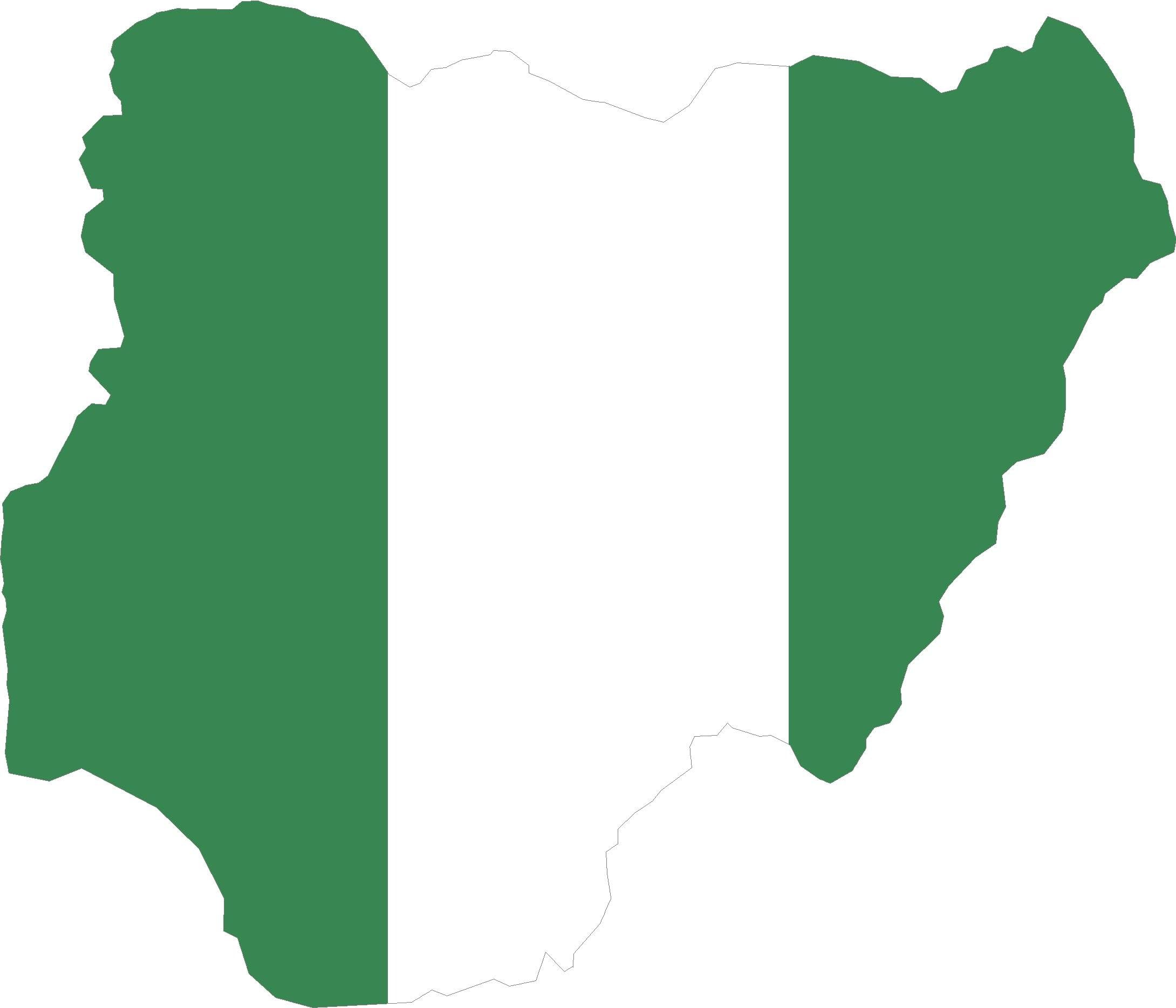 Map with Flag Inside Nigeria 4x4.5 Sticker Decal die Cut Vinyl - Made and Shipped in USA