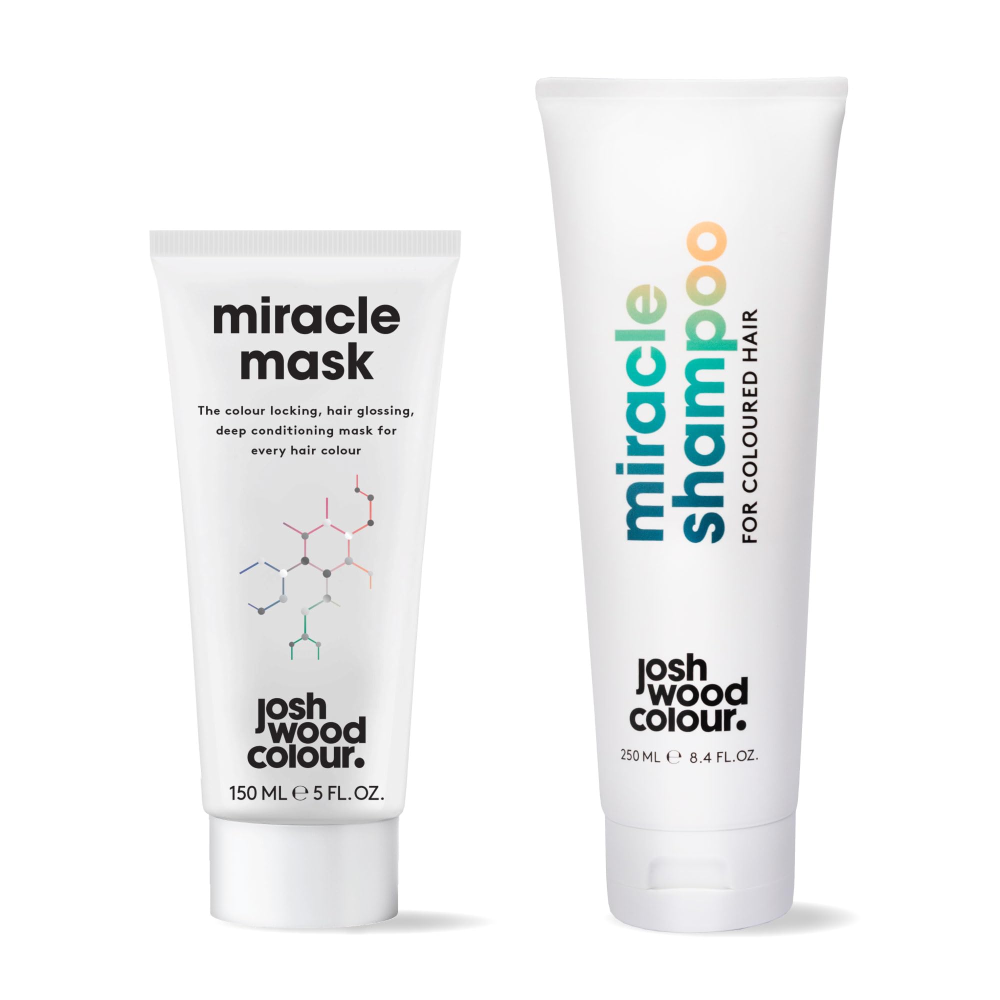 Josh Wood Colour Hair Care Set - Miracle Shampoo & Miracle Mask Protects Hair Color & Repair Damaged Hair - Pack of 2
