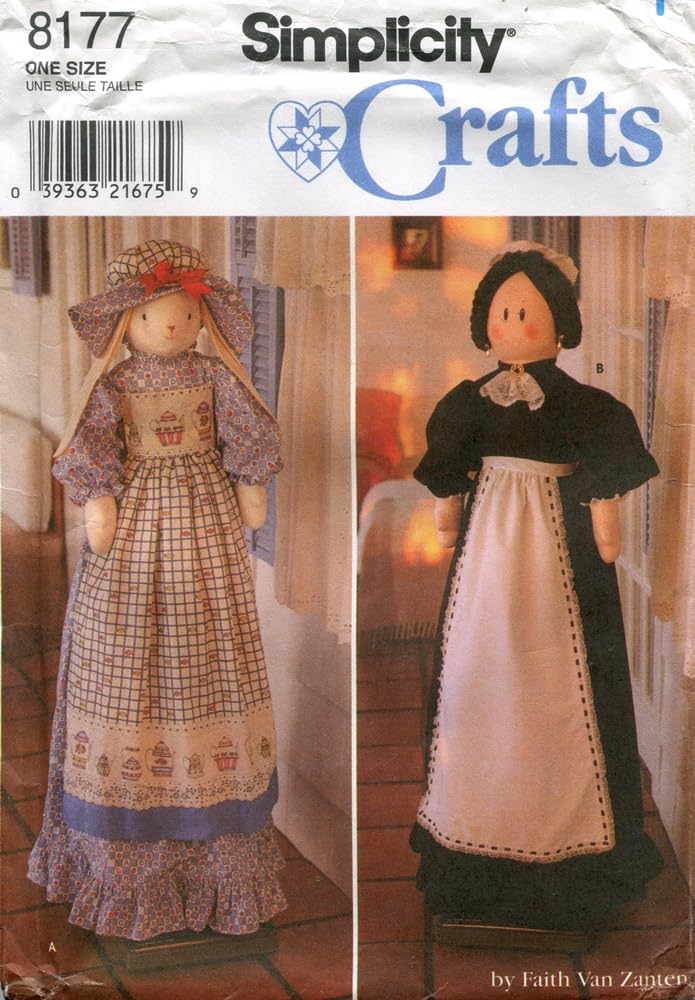 OOP Simplicity Crafts Pattern 8177. Bunny & Cleaning Lady Covers for Upright Vacuum Cleaners