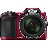 Nikon COOLPIX L840 Digital Camera with 38x Optical Zoom and Built-in Wi-Fi (Red) (Renewed)