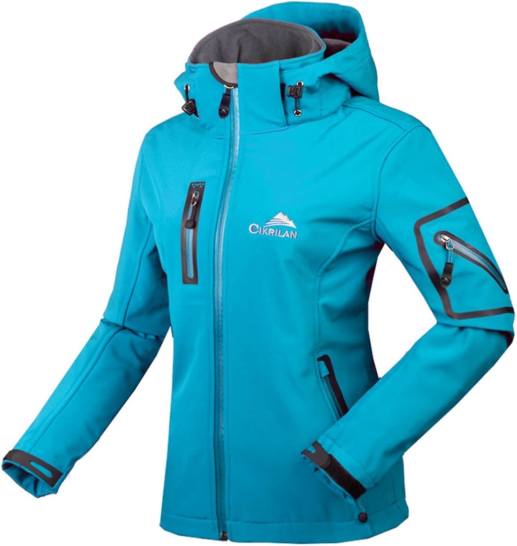 Veste Imperméable Femme Softshell Longue - Capuche Amovible - Coupe-vent - Poches Pratiques - Pour Rando, Ville