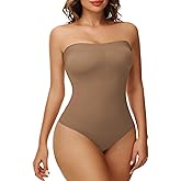 Strapless Shapewear Bodysuit for Women Thong Under Dress Bodysuit Tank Top