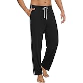 WiWi Viscose from Bamboo Mens Pajama Pants Soft Lounge Bottoms Sweatpants Sleep Pant Drawstring with Pockets S-XXL