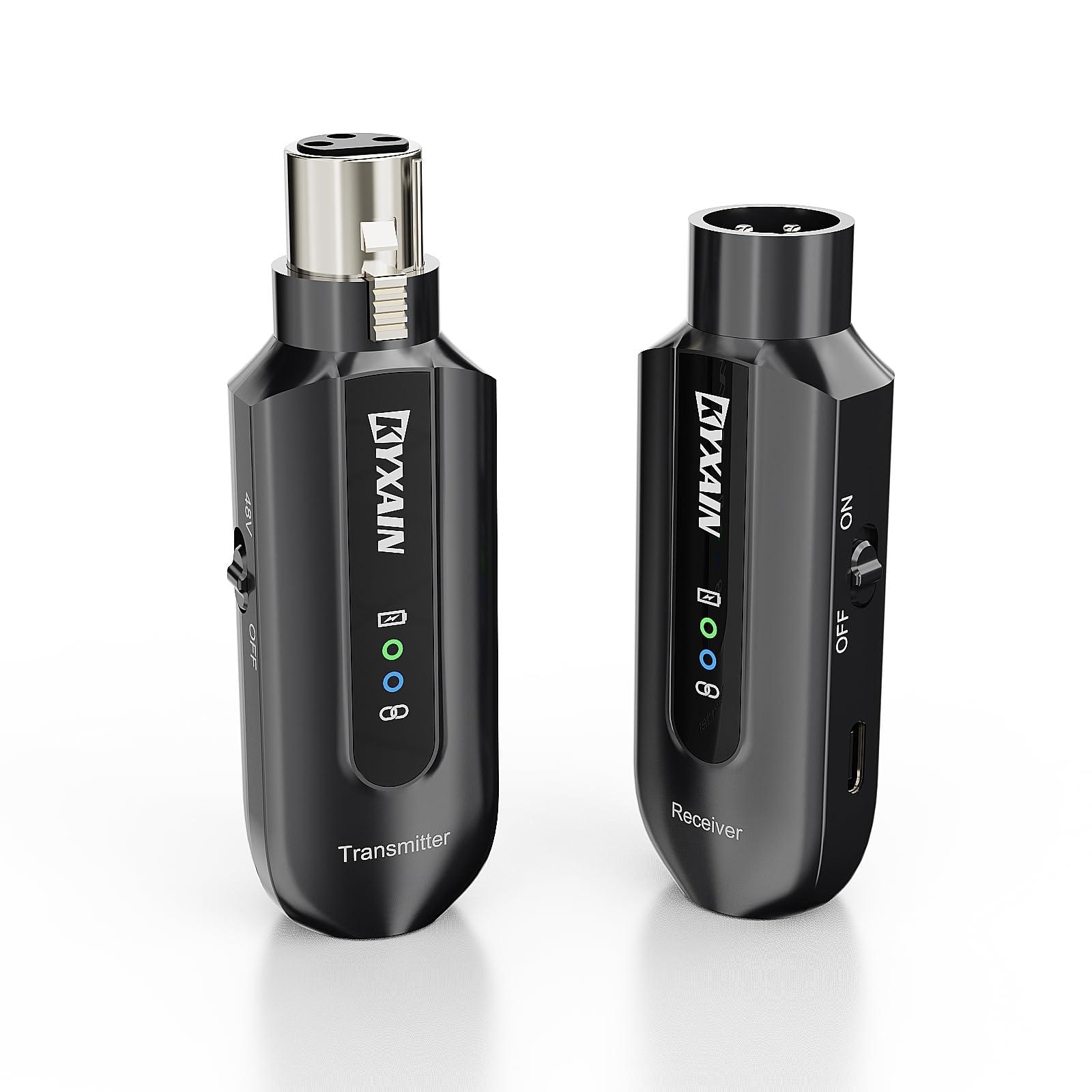 Photo 1 of Wireless Microphone Transmitter Receiver 2.4GHz, Wireless Microphone System Rechargeable XLR Transmitter Receiver for Mixer PA Speaker DSLR Camera, 48V Phantom Power for Condenser Mic