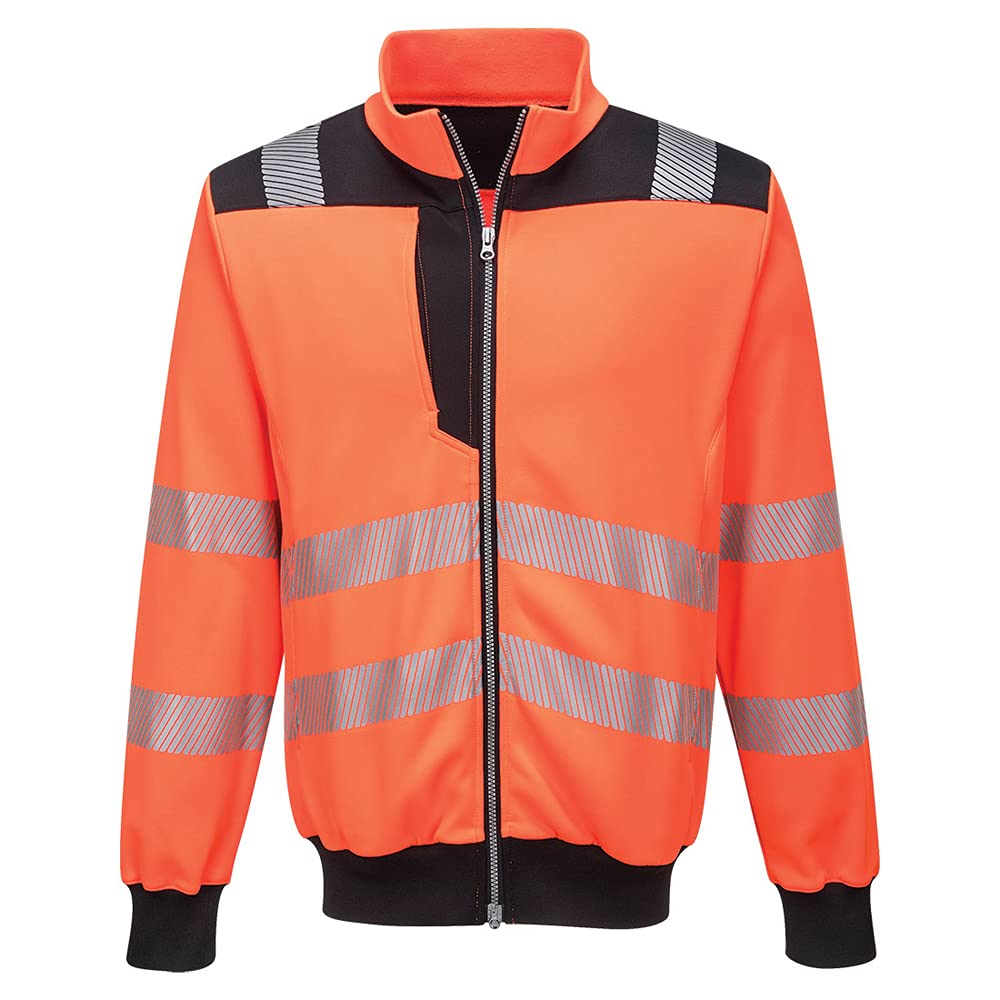 Portwest PW3 Hi-Vis Sweatshirt, Size: XXL, Colour: Orange/Black, PW370OBRXXL