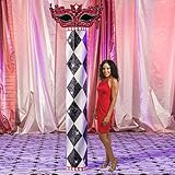 Red Harlequin Masquerade Column
