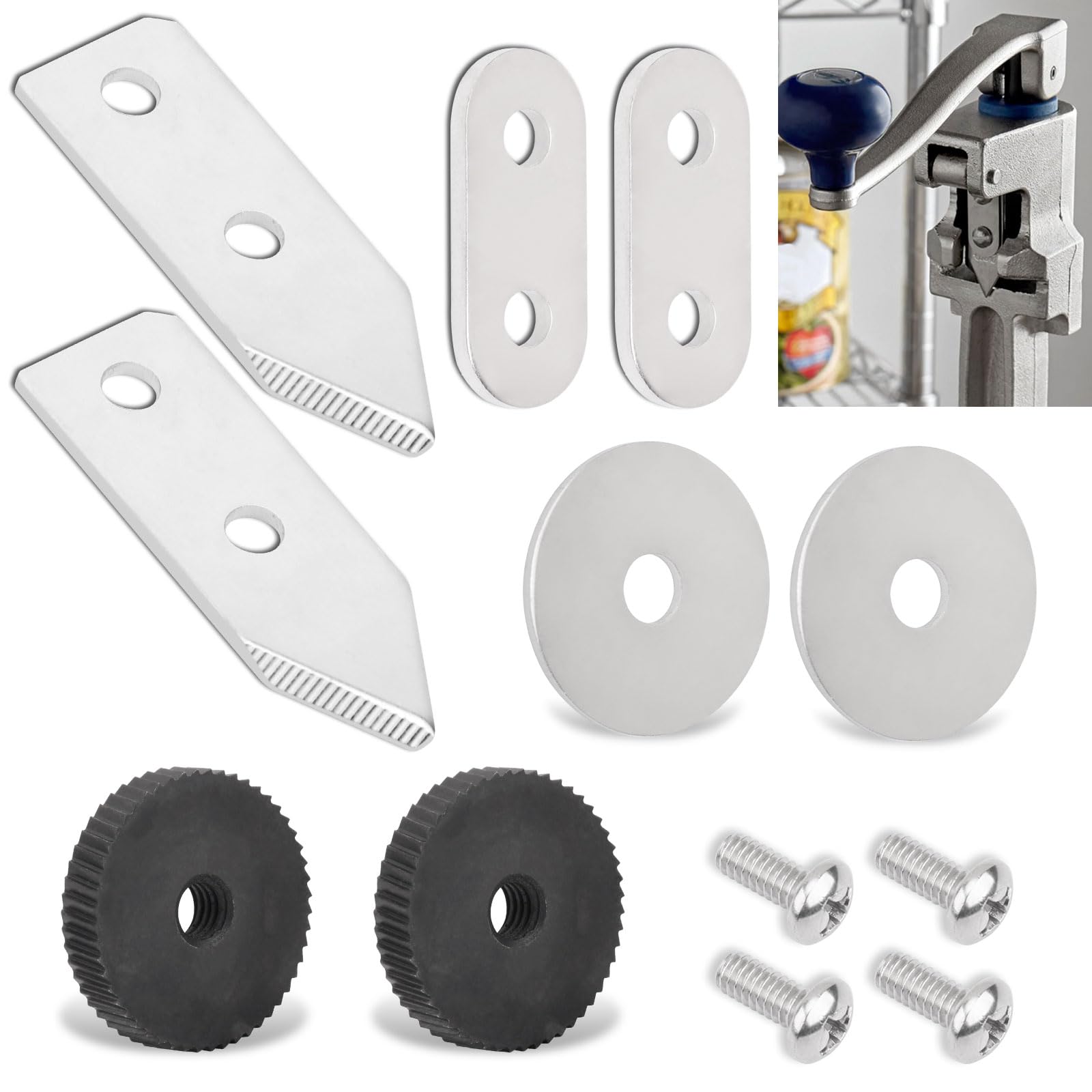 Photo 1 of 2 Set KT1100 Knife and Gear Replacement Kit for Edlu-nd 1, 1S, 2, S-11 Can Openers and Other Commercial Can Opener