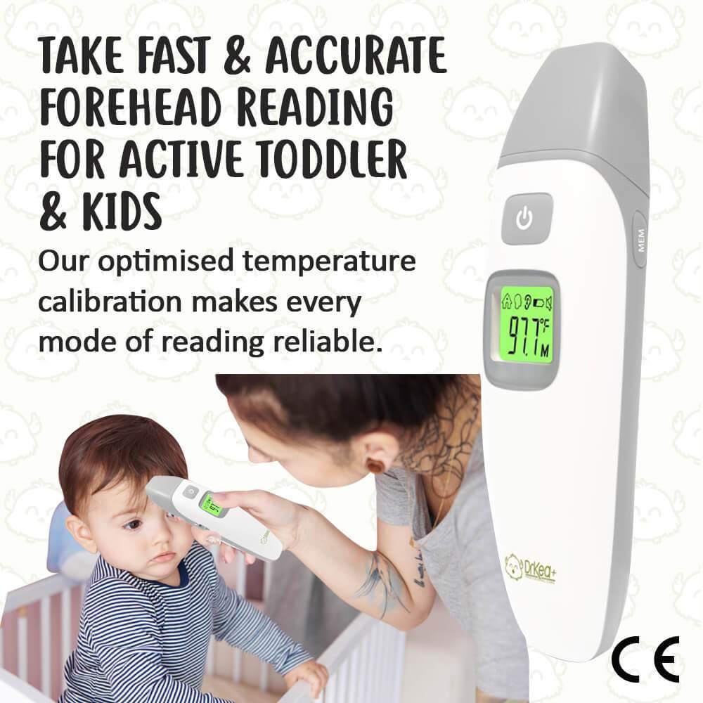 Baby-Thermometer-Forehead-and-Ear-Thermometer-for-Fever-by-DrKea-Accurate-Dual-Mode-Professional-Medical-Body-Fever-Thermometers-for-Baby-Kid-and-Adult-Clinical-Thermometer