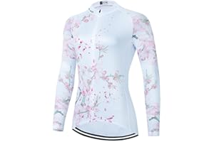 SUDU SUDO Women's Cycling Jersey Long Sleeve Winter Bike Biking Shirts Bicycle Tops Full Zipper