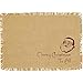 Burlap Santa Claus Fringed Border 