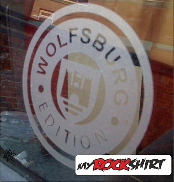 Wolfsburg Edition Milchglasfolie Milchglas Frost 20 cm Aufkleber Autoaufkleber Auto Tuning Sticker Aufkleber mit Montage Set 
