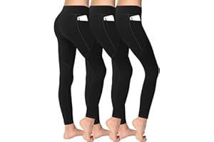 AENLLEY Girl Yoga Legging with Pockets for Workout Causal-Kid Actice Tummy Control Pants 4 Pack
