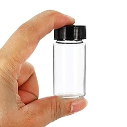 PATIKIL 20mL Reagent Media Bottle, 10 Pack Round