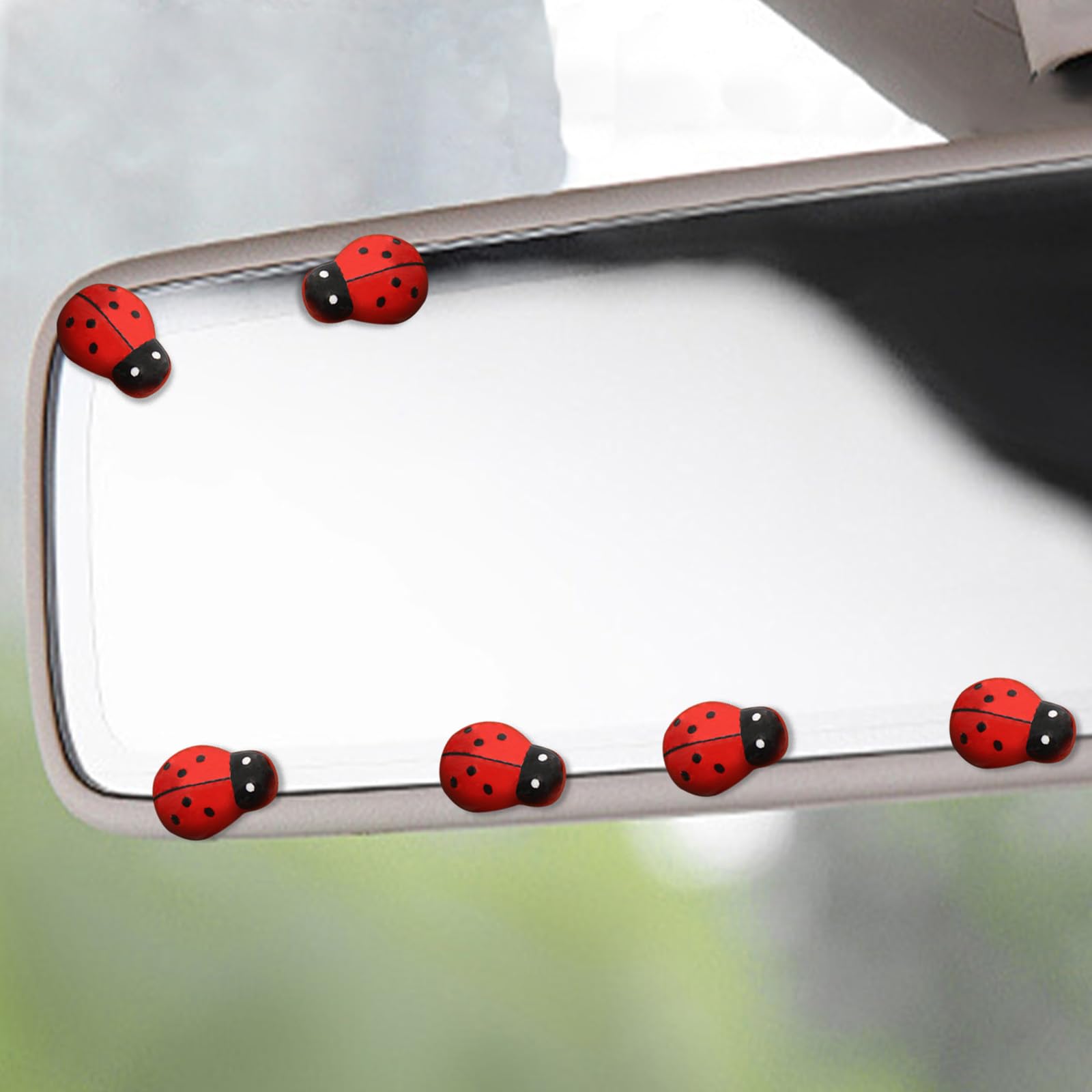 30 PCS Cute Ladybug Car Stickers, Red Self-Adhesive Ladybugs Cars Decorations Ornaments for DIY Crafts, Lady Bugs Decor for Scrapbooking Fairy Garden Party Home