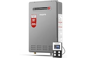 FOGATTI Natural Gas Tankless Water Heater Outdoor - Max 8.1 GPM 180,000 BTU, CSA Certified Compact Design On Demand Instant Hot Water Heater - Instagas Comfort 180S Series