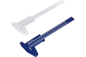 Ultrassist Plastic Vernier Caliper (2pcs), 150 mm Mini Plastic Caliper for School Student, Portable 0-6 Inch Measuring Tools, Sliding Gauge