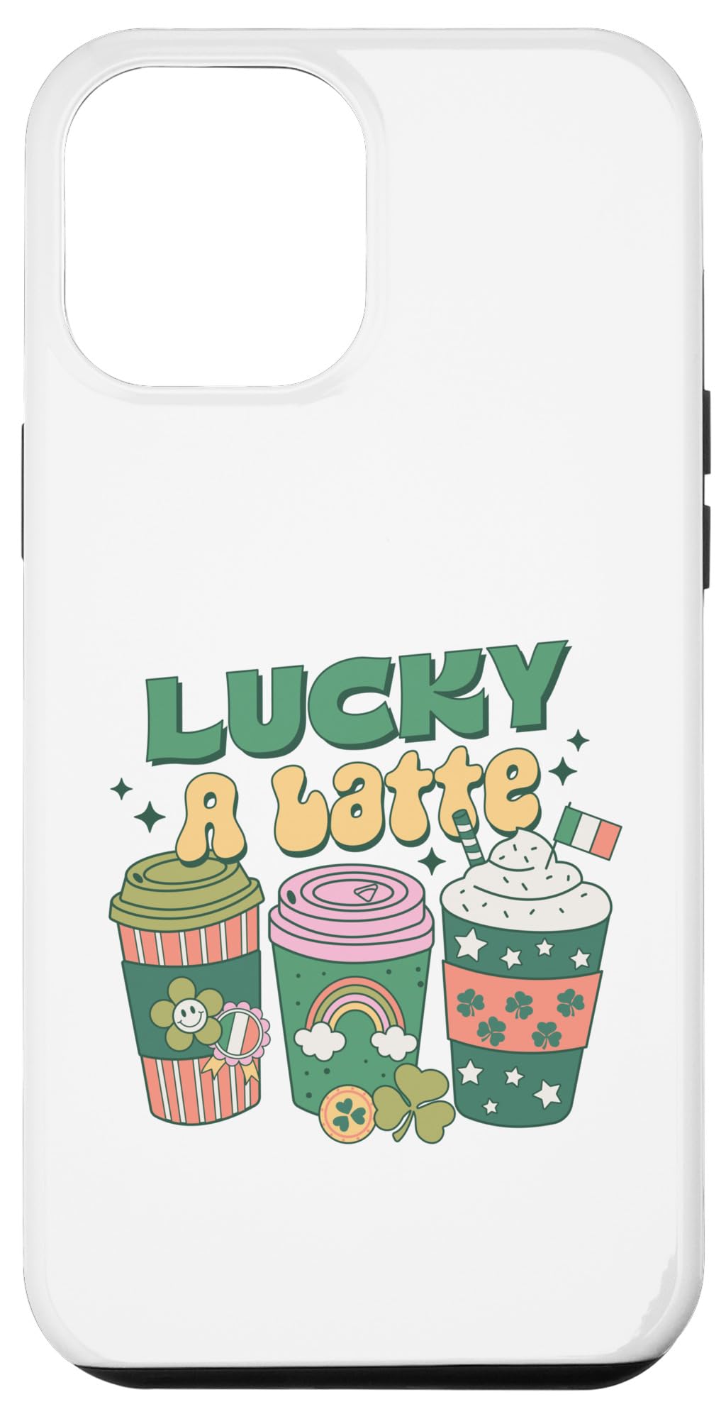 iPhone 12 Pro Max Lucky a Latte Irish Saint Patrick's Day Gift Men Women Kids Case