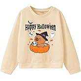 SweatyRocks Girl's Cute Cartoon Graphic Long Sleeve Pullover Tops Halloween Sweatshirts