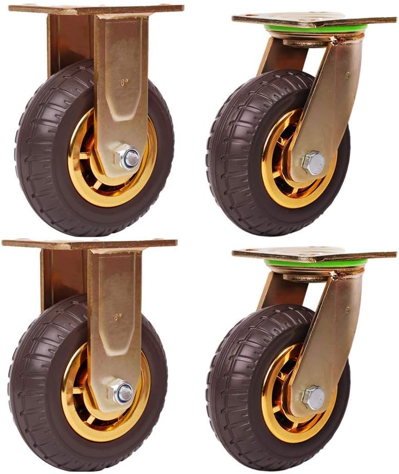 HeavyDuty Casters, 4Inch 100mm Industrial Casters, Flat