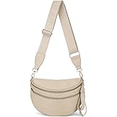 hibear Checkered Crossbody Bag Spacious Bum Bags for Women Nylon Crossbody Fanny Packs Checkered Purse Belt Wallet