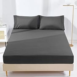 YIYEA Fitted Sheet with Pillowcases, Premium Double
