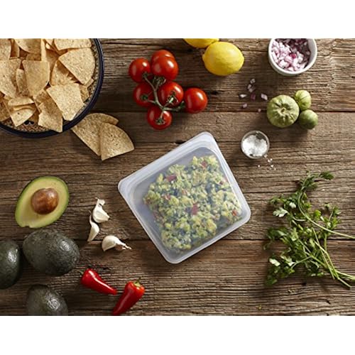 Stasher Reusable Silicone Food Bag, Sandwich Bag, Sous vide Bag, Storage Bag, Aqua Home & Kitchen, Kitchen & Dining, Storage & Organization, Travel & To-Go Food Containers