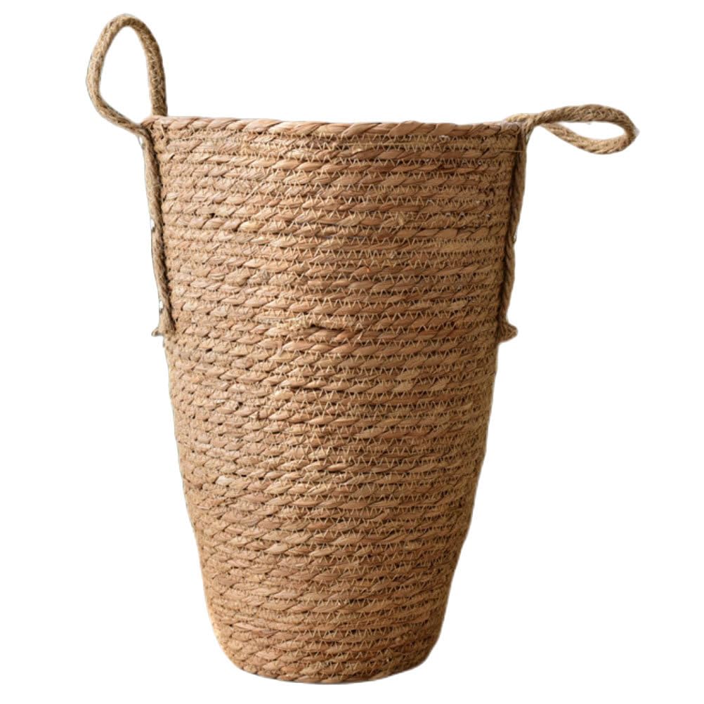 Cabilock Wicker Flower Basket Large Multi-Purpose Woven Plant Pot Indoor Rustic Storage Organizer for Home Office Garden Decor