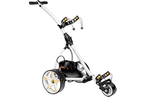 BAT-CADDY ELECTRIC GOLF CADDY BATCADDY X3R Battery Powered Golf Push Cart with Remote, Dual Motor, 9-Speeds and Reverse, Cruise Control, Anti-Tip Wheel, and Downhill Control