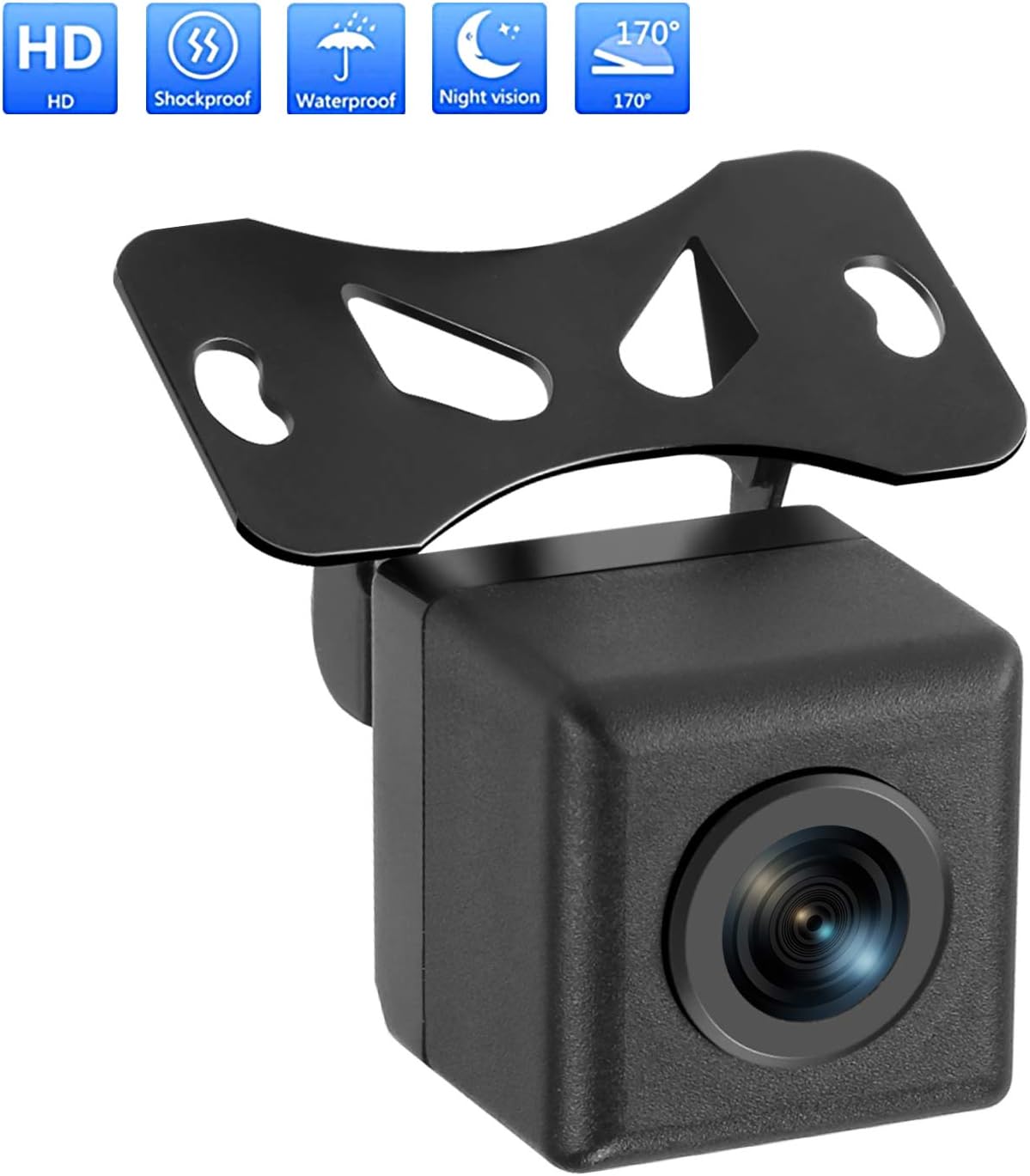 Car Backup Camera Rilitor Rear View Parking Reverse Camera with HD CMOS 170° Angle IP67 Waterproof Night Vision Reversing Cameras for Cars Truck SUV RVs