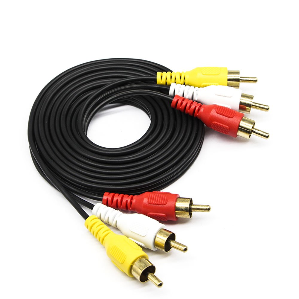 QiCheng&LYS Red Yellow White Cable RCA to RCA AV Camcorder Video Cable,Male to Male Stereo Audio AUX Cable for Smartphones MP3 Speakers Home Theater (3RCA TO 3RCA 3m)