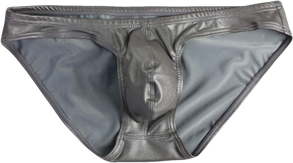 FeiliandaJJ Men's Briefs, Sexy Fashion Imitation Leather Lacquer Pouch Comfortable Underpants Underwear