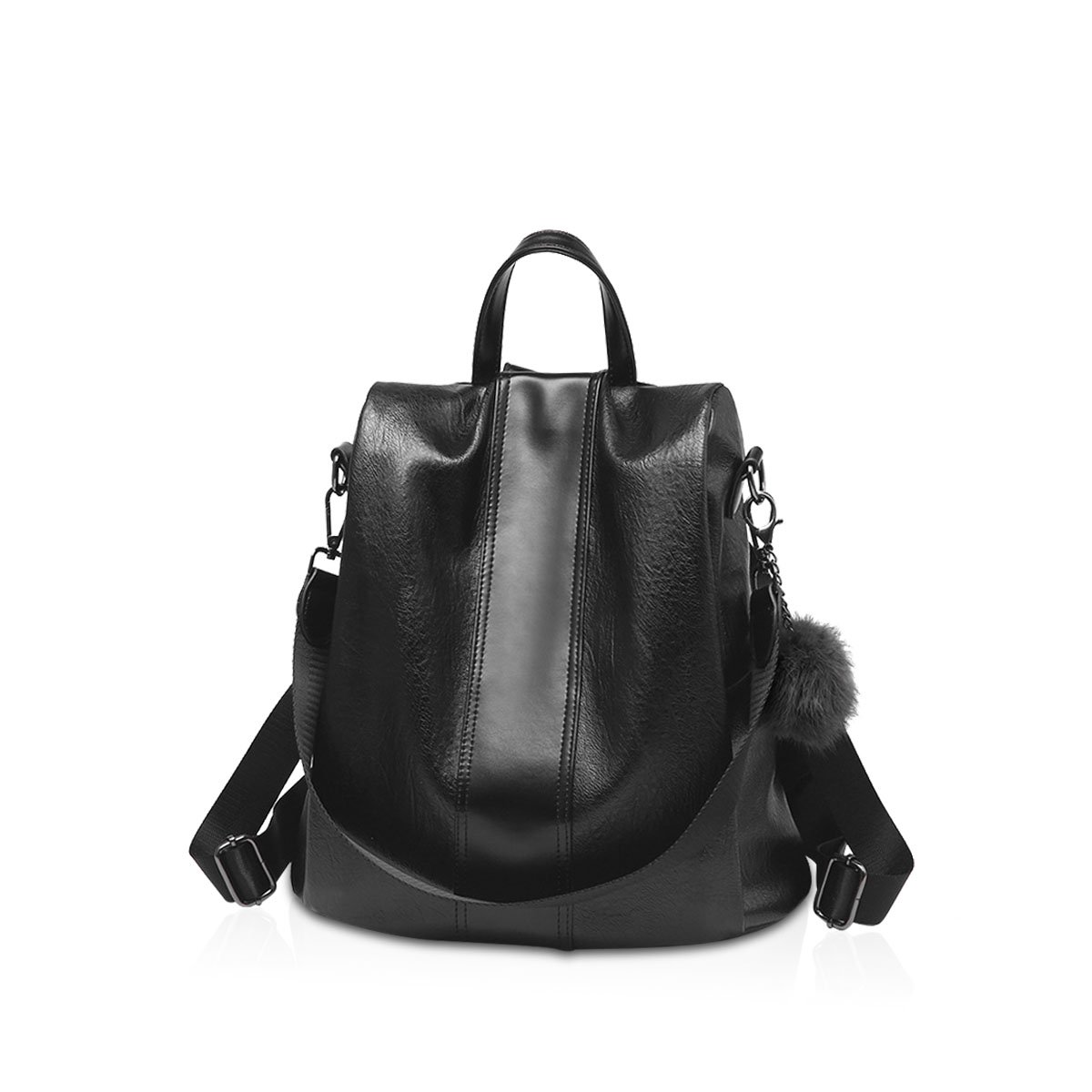 NICOLE&DORIS Backpack Women Fashion Backpack Rucksack Dayback Ladies Leather Backpack Shoulder Bag Waterproof School Bag Black