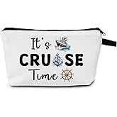 MoCaliduccious Cruise Vacation Cosmetic Make Up Bag Funny Summer Beach Vacation Travel Case Beach Gift It's CRUISE Time Makeup Zipper Pouch Bag For Best Friend Travel Organizer Zipper for Cruise Trip