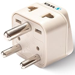 Orei Grounded Universal 2 in 1 Plug Adapter Type D