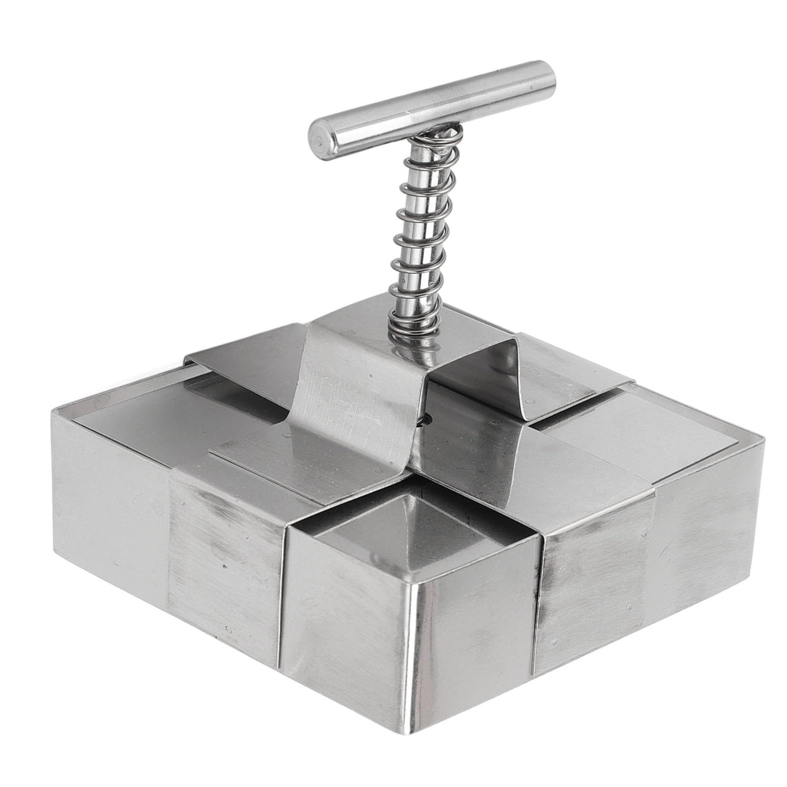 Yusat Stainless Steel Clay Cutter Spring Loaded Plunger Precise Cutting Handcraft DIY Cake Cutter Mold for Salads Desserts (Large Size, Diameter: Approx. 35cm / 13.8in)