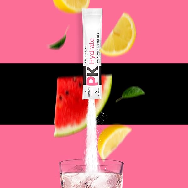 PURE KICK HYDRATION SINGLES TO GO DRINK MIX, STRAWBERRY WATERMELON, INCLUDES 6 BOXES WITH 6 PACKETS IN EACH BOX, 36 TOTAL PACKETS