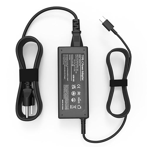 Universal Chromebook Charger USB-C Compatible With Hp/Lenovo/Dell/Asus/Samsung/Acer 45W 65W USB C Computer Laptop Charger Type C,Thinkpad/Yoga/Envy/Elitebook/Spectre x360 2/Latitude Power Cord Adapter