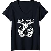 Womens Death Note Ryuk Splatter Silhouette Anime V-Neck T-Shirt