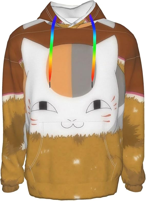 Amazon メンズパーカー ニャンコ先生 夏目友人帳 2 カンガルーポケットメンズパーカー クラシック普段着に向くメンズ プルオーバースウェットシャツフード付きトップス スタイリッシュで暖かく 通気性があり 若々しい個性を示します トレーナー パーカー 通販