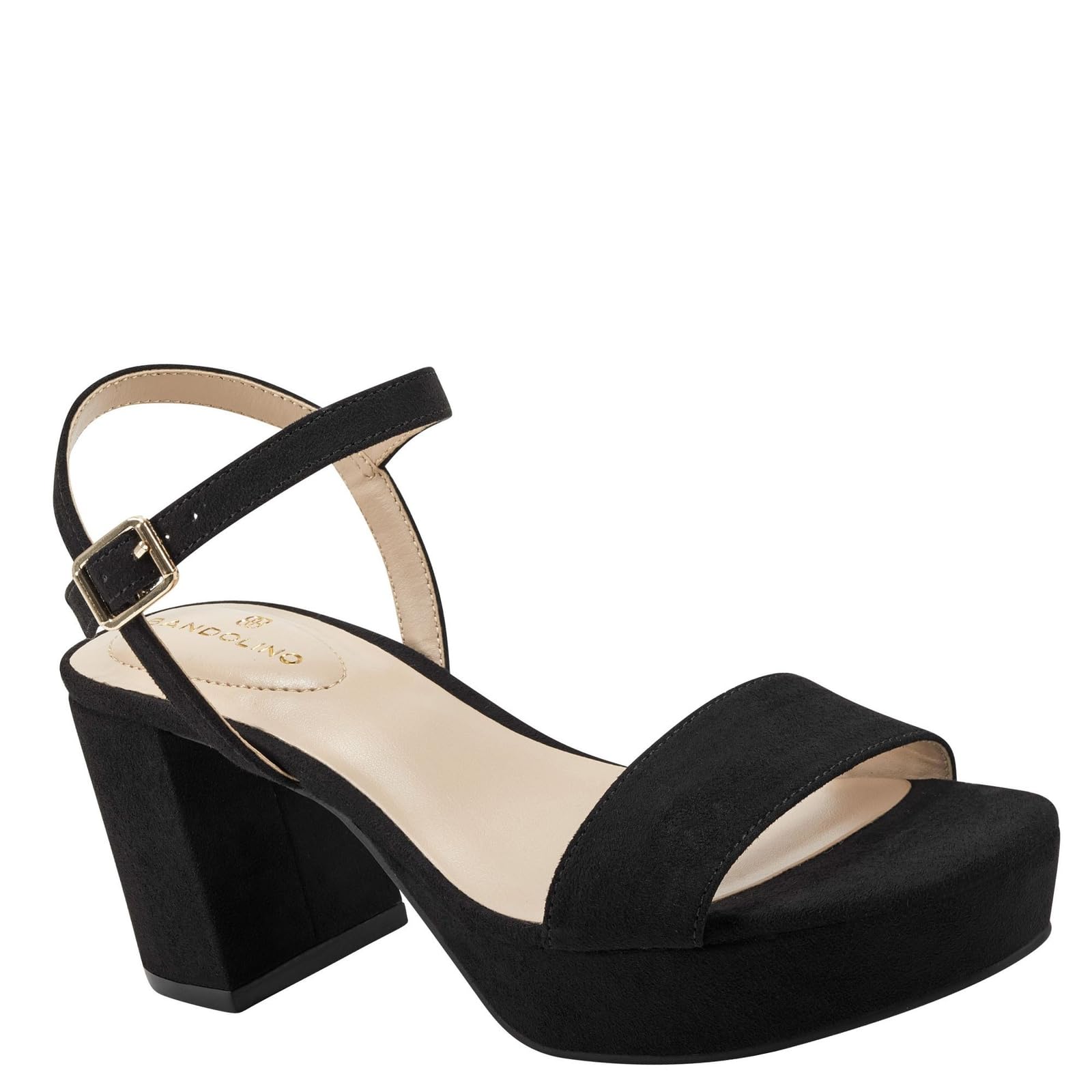 Bandolino Women’s Pennie2 Heeled Sandal, Black, 5