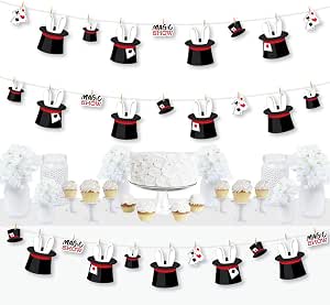 "Ta-Da, Magic Show" Party Banner - 1ft X 5ft Magician Theme Decoration - Premium Satin Paper, Made In USA - View #5