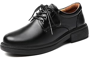 OKJ Oxford Shoes for Women, Black Womens Oxford Shoes Leather Platform Women's Oxfords Comfortable Dressy Slip On, Lace Up Loafers Casual Work Business Dress Office Oxfords Shoes