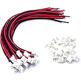 20 Sets Mini Micro JST PH 2.0mm Pitch 2-Pin Female Connector and Male Plug with 28AWG 150mm Wire Cable for LED Strips RC Toys