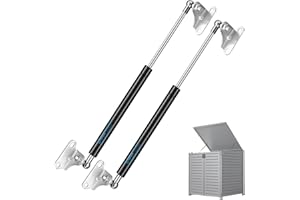 FILFom 15 Inch Gas Struts for Heavy Lid, 22.5Lb/100N Gas Shocks Lift Support with L-Type Mounts for Tool Box Lid RV Bed Cabinet Door Floor Boat Hatch Storage, Only Fit 18-24 Lb Weights