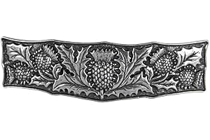 Thistle Hair Clip, Hand Crafted Metal Barrette Made in the USA with a Medium 70mm Clip by Oberon Design
