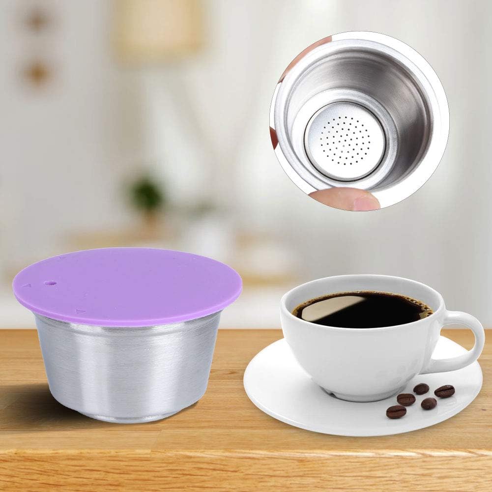 Blanco Cápsula de café Taza de cápsula de café reutilizable reutilizable de  acero inoxidable apta para la cafetera Dolce Gusto Café y té Filtros y  repuestos para cafeteras futakuchi-hakata.com