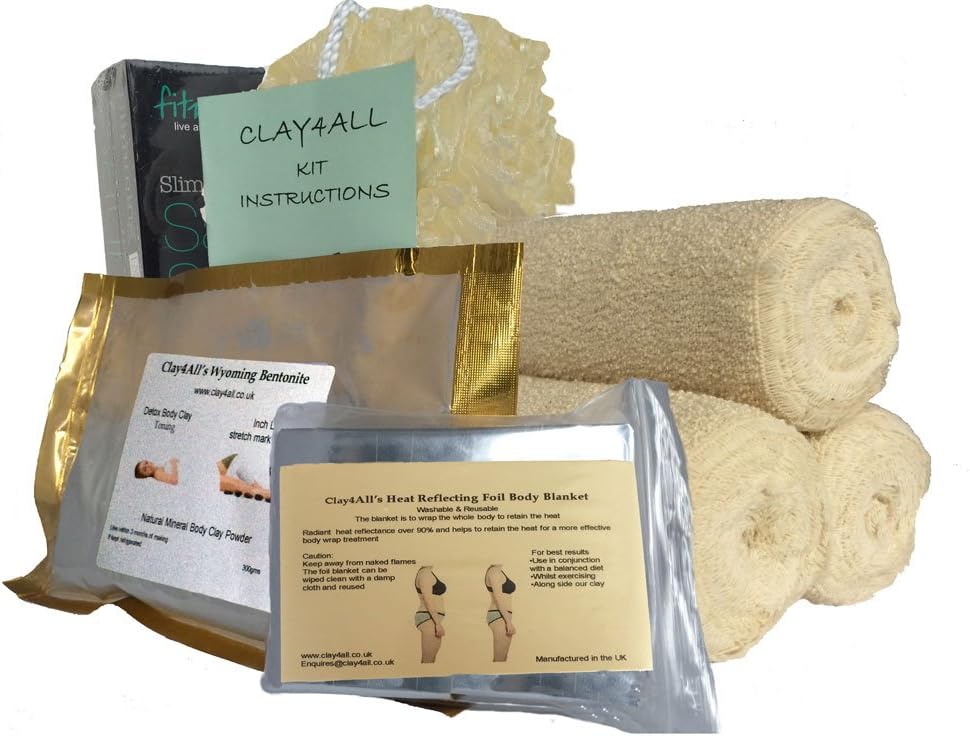 Inch Loss Body Wrap Clay 300gms Bentonite Body Wrap Kit With 3