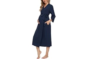 Xpenyo Women's Maternity Sleepwear,Labor/Delivery/Nursing/Hospital Nightgown Kimono Robes Long Pregnancy Loungewear