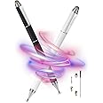 Penyeah Capacitive Stylus Pen with Ballpoint Pen [4-in-1] Multifunction Stylus Pen for Touch Screen, Stylus Pencil for Apple iPad iPhone Samsung Galaxy Tablets,Replacement Tips Included (Black&White)