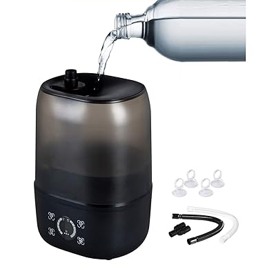 PETSPIONEER Reptile Humidifier Digital Timing Fog Machine with Double Hose &amp; 4 Liter Reservoir, Automatic Terrarium Fogger for Reptiles/Amphibians/Herps/Vivarium